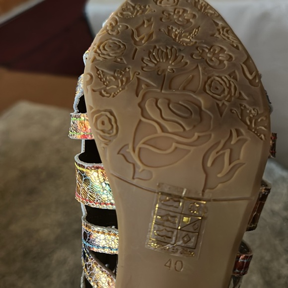 Spring Step L Artiste Multicolor Strappy Heels - Picture 11 of 13